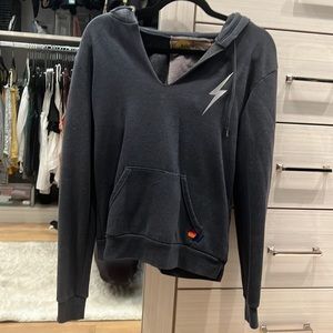 Size small aviator nation Bolt charcoal gray hoodie